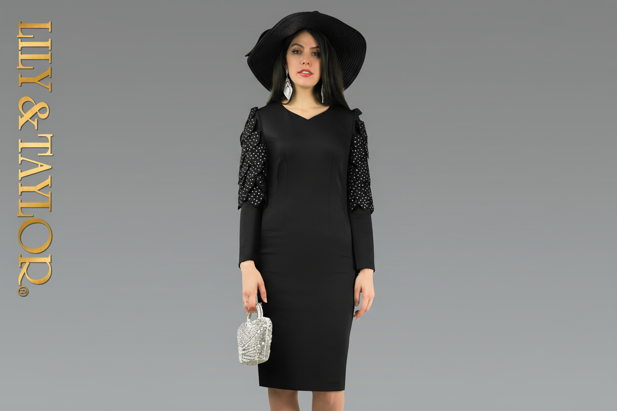 Black Dress with Black Hat