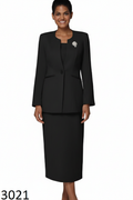 Black suit with skirt