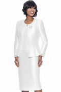 Blue Suit in White